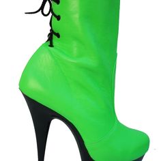 Gasoline Glamour Electric Lizard Ankle Boots Neon Green Leather 6" Heel 2" Platform Inside Zip Lace Up Back Ankle Bootie Medium Widthmade In The Usa Green Platform Party Boots, Green Platform Boots For Party, Party Boots With Rubber Heel Cap And Fitted Design, Fitted Party Boots With Rubber Heel Cap, High Heel Platform Boots For Party, Green Ankle-high Heeled Boots For Party, Green High Heeled Boots For Party, Green Fitted Heeled Boots For Party, Fitted Green Heeled Boots For Party