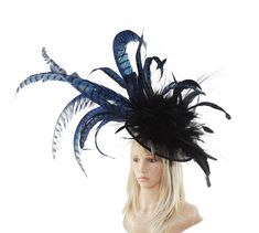 Spring Summer Collection Cinna Fascinator Base measures 12 inches Beautiful Lady Amhurst Natural Pheasant Tail Feathers hand curled with a mass of coque and hackle. We can do this in other colours. please email us for colour requests. With black headband Due to the size this must be sent UPS Please be aware that all fascinators & hats are made to order and during busier times during April May & June dispatch can take up to 7 days. If your event is urgent please contact us for colour availability Cocktail Garden Party, Cocktail Garden, Fascinators Hats, Kentucky Derby Fascinator, Derby Fascinator, Dubai Wedding, Large Feathers, Peacock Wedding, Melbourne Cup