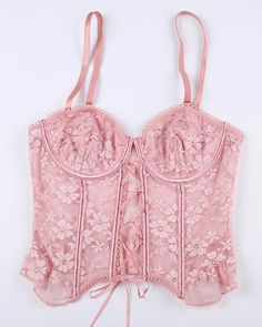 Details: Pink corset top with lace designTop Length: CroppedSleeve Length: SleevelessMaterials:95% Polyester + 5% Spandex Pink Corset Top, Pink Corset, Cami Crop Top, Lace Hem, Lace Crop Tops, Maxi Dresses Casual, Crop Top Blouse, Knitwear Cardigan, Lace Design