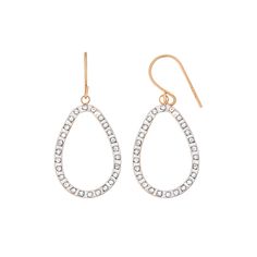 Turn heads with these dazzling teardrop earrings from Diamond Fascination. Comes in a gift box. Click on this JEWELRY & WATCHES GUIDE to learn about fit, styles, materials and more!Earring Details: Length: 1.87 in. Backings: fishhook Metal: 14k gold Diamond Details: Total weight: less than 1/10 ct. Cut: round Image(s) may be enlarged to show detail. Diamond weights are approximate. Diamond total weights may vary between .01 and .08 ct. Some diamonds have fewer than 17 facets. Size: One Size. Col Gold Teardrop Earrings, Teardrop Earrings, Fascinator, Gold Diamond, Jewelry Watches, Fine Jewelry, Gift Box, Hoop Earrings, Diamonds