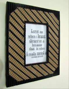 a photo frame that has a quote on it