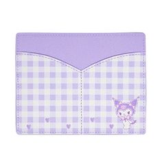 Kuromi Multipurpose Passport Wallet Approx. 9 x .5 x 12.5 cm Pastel Gingham, Boarding Passes, Passport Case, Cute Pastel, Passport Wallet, Travel Wallet, New Place, Feel Safe, Travel Wallets