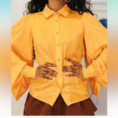 Never Worn This House Is For The Takkunda Drop With Amazon Https://Www.Instagram.Com/Reel/Cojwwjkkpbl/?Igshid=Mzrlodbinwflza== Fitted Orange Blouse For Work, Chic Fitted Orange Blouse, Chic Orange Fitted Blouse, Red Bell Sleeve Top, Amazon Tops, Fashion Corset, Sheer White Blouse, Satin Cami Top, Maroon Blouse