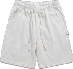 Casual White Cotton Shorts, Casual White Shorts For Leisure, Trendy Cotton Drawstring Shorts, Trendy Cotton Shorts With Drawstring, White Drawstring Shorts For Streetwear, Casual Cargo Shorts For Streetwear, Casual Cotton Shorts For Vacation, Summer Cotton Shorts With Drawstring, Casual White Shorts