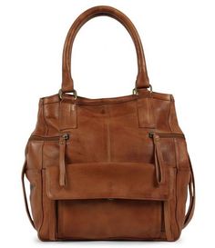 From Day & Mood&#x2C; the Hannah Small Leather Satchel Bag features:leatherzip closurelined interiorinterior center and utility zip and slip pocketsexterior zip pockets in front&#x2C; back&#x2C; and sidesdouble handlessingle strapapprox. 8" D x 12.25" W x 15" H bag; 5.5" handle drop; 27.5" strap dropapprox. weight 2.08 lbs.Imported. Soft Leather Handbags, Real Leather Handbags, Wardrobe Accessories, Leather Satchel Handbags, Bed Stu, Leather Satchel Bag, Satchel Handbags, Cute Bags, Satchel Bag