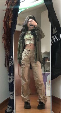 Earth Tone Aesthetic Outfit, Earth Tone Aesthetic Fashion, Earth Tone Aesthetic, Cargo Pants Outfits, Earthy Outfits, Pants Outfits, I'm In Love