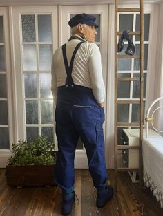 Fitted Wide Leg Overalls With Pockets, Fitted Full Length Overalls, Fitted Full-length Overalls With Pockets, Fitted Full Length Overalls With Pockets, Retro Fitted Overalls, Retro Fitted Overall Bottoms, Utility Style Overalls With Belt Loops, Utility Overalls With Belt Loops, Blue Fitted Utility Pants