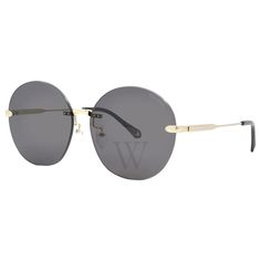 Vedi Vero Sunglasses. Color code: BLK. Color: Solid Smoke/Gold. Shape: Round. Lens Width: 63 mm. Lens Bridge: 15 mm. Arm Length: 145 mm. Non-Polarized. Frame Material: Metal. Frame Color: Gold. Lenses Type: Black. Rim Style: Semi-Rimless. UPC/EAN code: 191875024748. Vedi Vero Black Round Ladies Sunglasses VVA90/BLK 63. Manufacturer's Packaging Included. Packaging Size And Color May Vary. Ladies Sunglasses, Versace Watch, Fine Pens, Denim Shoes, Fragrance Gift Set, Gold Sunglasses, Sunglasses & Glasses, Sunglasses Branding, Watch Sale