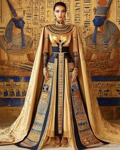 Egyptian Formal Dress, Ancient Egyptian Inspired Fashion, Egyptian Princess Dress, Egyptian Fantasy Clothes, Egyptian Fashion Ancient, Cleopatra Inspired Outfit, Queen Cleopatra Aesthetic, Egyptian Clothes Women, Ancient Egypt Fashion Queens