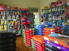 a store filled with lots of bags of food