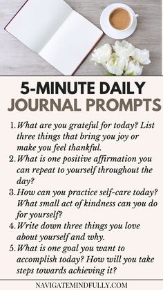 5 minute journal prompts 5 Minute Journal Prompts, 5 Minute Journal, Prompt Ideas, Aesthetic Writing, Gratitude Prompts, Journal 2024, Morning Journal, Healing Journaling, Daily Journaling