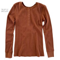 The perfect layering tee for fall is here! Featuring premium fabric, a soft comfortable fit, and comes in all your favorite fall colors! Fabric Content: 58% Cotton 39% Polyester 3% Spandex Corset Top Outfit, Brown Y2k, Rusty Orange, 2000s Fashion Outfits, Top Outfit, Fall Is Here, Layered Tops, Henley Top, 2000s Fashion