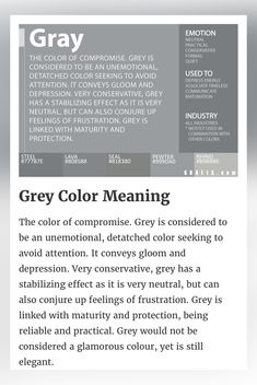 an article about grey color meaning