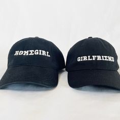 Introducing the perfect hats to celebrate sisterhood and bring your squad of besties, daughters, or sisters together! This matching dad hat set is a must-have for creating lasting memories and showcasing your bond. Each set includes two hats in a classic black color with elegant off-white thread embroidery. The adjustable back strap ensures a comfortable and secure fit for both adult and youth sizes. The adult hat has a circumference of 58cm/22.8", while the youth hat is recommended for ages tod Vacation Hat, Matching Hats, Mom And Daughter Matching, Pink Stitch, Navy Hats, Hats Baseball, Mom Hats, Sorority Sisters, Mom And Daughter