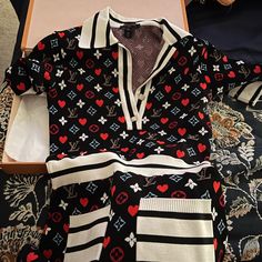 Authentic 2022 Lv Collection Only Worn Once It Is A Xs But Is Very Stretchy I Weigh 174 If That Helps Louis Vuttion Bedding, Louis Vuitton Silk Dress, Louis Vuttion Shirts, Louis Vuitton Dresses, Lv Dress, Louis Vuitton Long Sleeve Shirt, Louis Vuitton Scarf Silk 90*180, Wearing Dress, Louis Vuitton