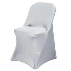 a white chair with a cover on it