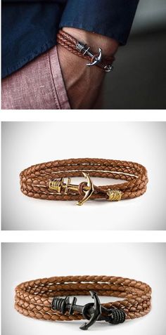 Discover some of the most incredibly cool bracelets for guys that money can buy here in our epic list of unique and cool men's bracelets! Trendy Brown Wrap Bracelet Gift, Adjustable Gold Casual Wristband, Adjustable Gold Wristband Casual Style, Casual Adjustable Gold Wristband, Casual Gold Friendship Bracelet, Adjustable Gold Leather Friendship Bracelet, Handmade Casual Leather Bracelet For Friendship, Casual Handmade Leather Bracelet For Friendship, Casual Gold Bangle Friendship Bracelets