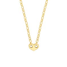 Exquisite 14K Yellow Gold Heart Puff Mariner w/Oval Rolo Necklace for Women - 18 Inches Elevate your style with this exquisite 14K yellow gold heart puff mariner w/oval rolo necklace for women. Crafted with precision, this necklace features a unique combination of heart puff mariner and oval rolo chains, creating a stunning visual appeal. Measuring 18 inches in length and boasting a chain thickness of 4mm, it offers a substantial yet elegant presence. The pear lobster lock closure ensures both style and security. With a metal weight of 7.22 grams, this necklace strikes the perfect balance between comfort and durability. Make a statement with this versatile piece that effortlessly complements any outfit. * Exquisite 14K yellow gold heart puff mariner w/oval rolo necklace for women, creating Yellow Gold Necklace With Heart Charm, Gold Oval Necklace With Heart Charm, Rolo Chain, Gold Heart, Heart Of Gold, Necklace For Women, Womens Necklaces, Pear, Chain Necklace