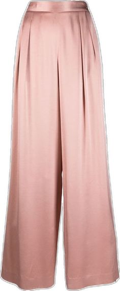 Formal Pink Satin Bottoms, Elegant Pink Satin Bottoms, Chic Pink Satin Bottoms, Pink Satin Evening Bottoms, Feminine Pink Satin Bottoms, Pink High-waisted Evening Pants, Evening High-waisted Pink Pants, Pink High Waist Bottoms For Evening, High Waist Pink Evening Bottoms