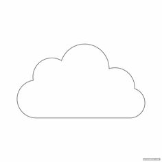 a black and white drawing of a cloud with one line drawn on the front side