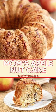 this mom's apple nut cake is the perfect dessert for mother's day