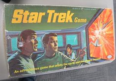 an old board game with two men on the front and one man in the back