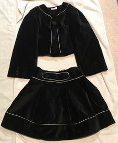 This is my item for sale: NWT FLORIANE GIRLS BLACK SIZE 5 VELVET VELVETEEN 2 PIECE OUTFIT SHIRT AND JACKET NEW/NIB (THE JACKET IS NEW WITHOUT TAG).  RETAIL: $198 Manufacturer FLORIANE Price NWT/NEW/Smoke Free/Pet Free House/Item is AS-IS no warranty/No returns. Payment Pre-pay Paypal Shipping and Handling FREE Contiguous United States $39.99 Canada Specifications 2 PIECE VELVETEEN GIRL'S SIZE 5 OUTFIT. BEAUTIFUL JACKET AND MATCHING SKIRT. BOTH LINED.  THANKS FOR LOOKING!                    NO RE Velvet Jacket Outfit, 2 Piece Outfit, Girls Boutique, Velvet Jacket, Girls Black, Dress Set, Jacket Outfits, Black Velvet, Set Dress