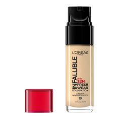 Introducing our breakthrough longwear liquid makeup foundation. Up to 32HR Fresh Wear Foundation provides medium-to buildable full coverage that lasts all day and allows the skin to breathe. The formula's three oil absorbers resist sweat and transfer. The ultra-thin liquid goes on smoothly to give a fresh, healthy-looking complexion that lasts. Color stays true and blends in evenly, so your makeup looks fresh all day. Non-comedogenic and formulated with SPF, this foundation is suitable for all s Complexion Color, Vegan Foundation, Loreal Foundation, Tattoo Makeup Coverup, Infallible Foundation, Infallible Pro Matte, Paris Makeup, Color Correcting Concealer, Foundation With Spf