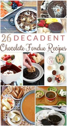 20 decadent chocolate fondue recipes that are delicious and easy to make for desserts