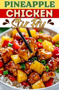 Whip up a delicious pineapple chicken stir-fry that's faster and tastier than your favorite takeout. Ready in just 20 minutes, this healthy dish is sure to be a hit with everyone at the table. Pineapple Teriyaki Chicken Stir Fry, Chicken Stir Fry With Bell Peppers, Pioneer Woman Orange Ginger Steak Stir Fry, Easy Cheap Chinese Food Recipes, Different Stir Fry Recipes, Cheap Healthy Chicken Dinners, Healthy Asian Stir Fry, Jalapeno Chicken Stir Fry, Teriyaki Chicken Stir Fry With Store Bought Sauce