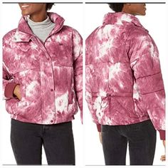 Brand New With Tags Attached Women's Size Small ( Oversized Fit ) * Measurements Are Attached Msrp : $120.00 Color : Pink Fuschia Tie Dye Stay Warm, Cozy And Fashion Forward This Season - This Cinch Waist Puffer Jacket Is Filled With A Warm Down Alternative Insulation And Features Warm Ribbed Cuffing, Stand Collar Neckline, Lower Welt Pockets, Front Center Zipper Closure With Snap Overlay, Elasticized Hem, And An Adjustable Drawstring On The Backside. Stylish Features: Cinch Waist Bungee Cord Dr Levis Pink Puffer, Warm Down, Levis Jacket, Puffer Jacket Women, Bungee Cord, Pink Tie, Pink Tie Dye, Cotton Coat, Levis Women