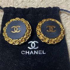 Beautiful Gold Barely Worn Chanel Earrings Chanel Earrings, Chanel Jewelry, Earrings Color, Limited Time, Jewelry Earrings, Chanel, Women Jewelry, Gold, Black