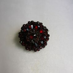 Circa 1865. This Lovely Little Pin Belonged To My Great Grandmother, It's In Perfect Condition Every Original Stone Is Intact. Red Paste Garnets In Round And Pear Shape Of Various Sizes In Brass Mounting. Measures 3/4". From Long Ago And Needs A New Home. Enjoy!!! Antique Red Brooch For Formal Occasions, Victorian Red Oval Cabochon Jewelry, Antique Gold Brooch With Oval Cabochon, Antique Oval Garnet Jewelry, Antique Oval Gemstone Brooch, Antique Red Brooch, Brass Color, Pear Shape, Red Gold