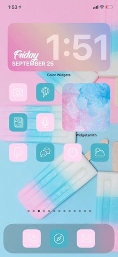 an iphone screen with the text friday 13th on it and icons in pastel colors