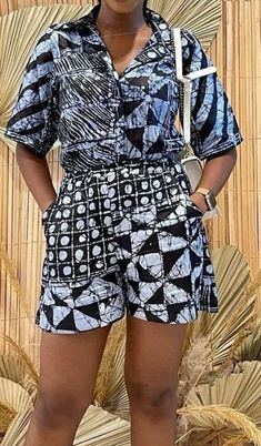 Enjoy a simple style while still been chic!  Fabrics in listing may not be available due to supply/inventory. Fabric options will be provided for buyers to select from.  Outfit is made to order.  Please send measurements for your bust, Hips, waist and height for a custom fit! Romper Shorts Outfit, Short Jumpsuit Outfit, Ankara Jumpsuit Styles, Shorts Romper Outfit, Ankara Jumpsuit, Romper Shorts, Womens Jumpsuits, Jumpsuit Outfit, Kitenge