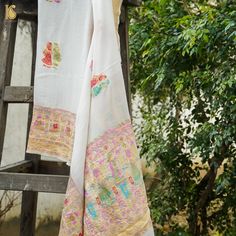 White Pure Georgette Handloom Banarasi Raja Rani Dupatta - Dyeable - Khinkhwab Plain Anarkali Suits, Plain Anarkali, Georgette Dupatta, Zari Work, Anarkali Suit, Sheer Fabric, Intricate Designs, Sheer Fabrics, Slovenia