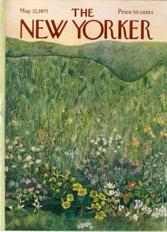 the new yorker magazine cover with an image of a field full of wildflowers