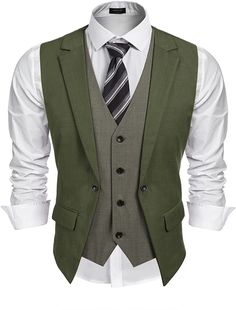 Men's Epic Formal Fashion Suit Vest Button closure High Quality Material: 65% Polyester and 35% Viscose. Two insert pockets in the front of the men's dress vest and it can be cut apart with scissors. Men's XS S M L XL 2XL 3XL 4XL Chest 30-32 34-36 38-40 42-44 46-48 50-52 54-56 58-60 Waist 24-26 28-30 32-34 36-38 40-42 44-46 48-50 52-54 Hip 30-32 34-36 38-40 42-44 46-48 50-52 54-56 58-60 Neck 13 14 15 16 17 18 19 20 Mens Formal Fashion, Dress Suit Vest, Mens Dress Vests, Wedding Waistcoats, Formal Vest, Mens Suit Vest, Dress Vest, Formal Fashion, Waistcoat Dress