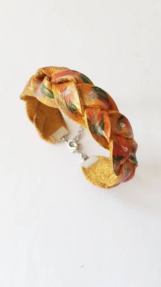 Braided Leather Bracelet, Mystery Braid Wristband, Stackable Handpainted Leather Jewelry, Camel Bohemian Jewelry, Autumn Cuff Bracelet Bohemian Brown Wristlet For Gift, Bohemian Leather Braided Bracelet As Gift, Multicolor Leather Bracelet In Bohemian Style, Bohemian Brown Leather Bracelet, Multicolor Bohemian Leather Bracelet, Handmade Adjustable Orange Cuff Bracelet, Handmade Orange Adjustable Cuff Bracelet, Adjustable Bohemian Bracelet With Leather Strap, Adjustable Orange Cuff Bracelet