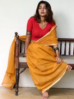 Summer perfect mustard soft woven Kota saree edged with a zari border. Gold Cotton Silk Blouse With Dupatta, Yellow Chanderi Blouse For Puja, Yellow Handloom Blouse With Traditional Drape, Yellow Cotton Silk Pre-draped Saree With Unstitched Blouse, Unstitched Gold Blouse With Dupatta, Gold Blouse With Dupatta, Unstitched, Yellow Blouse With Dupatta For Navratri, Navratri Yellow Handloom Blouse, Bollywood Style Gold Pre-draped Saree With Border