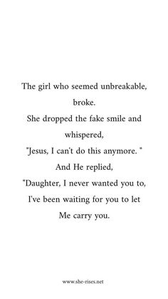 the girl who seemed unbreakable, broke