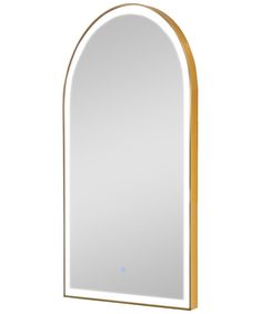 an arch shaped mirror is shown against a white background