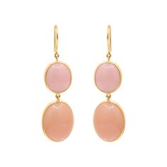 Antique Pink Opal Dangle Earrings, Pure 18K Yellow Gold Opal Drop Earrings, Two Stone Drop Earrings, Designer Bridesmaid Gemstone Jewelry   GEMSTONE DETAILS : ✦ Gemstone : Pink Opal ✦ Gemstone Type: Natural  ✦ Gemstone Shape: Oval ✦ Gemstone Color: Pink ✦ Gemstone Cut: Faceted ✦ Number of Gemstones: 2 ✦ Gemstone Grade: Excellent ✦ Total Weight 6.01gm METAL DETAILS : ✦ Metal: 18K Yellow Gold ✦ Earring Size:46x13mm ✦ Setting: Bezel Setting ✦ Earring Box: Yes CUSTOMISATION DETAILS : We can customize any piece of fine jewelry. You can simply message us on Etsy or drop a text at +91-7357229656 (WhatsApp/I Message) to let us know about all the customization you want. Customization can include : ✦ The Gemstone: This Earring can be made in Emerald, Ethiopian Opal, Rainbow Moonstone, Sapphires, Cit Pink Opal Earrings, Bezel Set Earrings, Opal Drop Earrings, Colorful Stones, Bezel Earrings, Boho Pink, Earring Box, Earrings Gemstone, Gold Armband