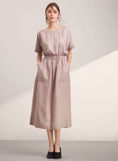 MAZARD DRESS | Aritzia Mini Wrap, Linen Casual Dress, Minimal Dress, Abayas Fashion, Outfit Casual, Comfortable Dress