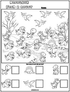 a printable worksheet for dinosaurs and other animals