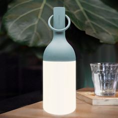 The object of conviviality with its iconic design in the shape of a bottle, designed by Bina Bartel, the ELO lamps will distill a warm atmosphere on your large tables as well as your one-to-one dinners. The removable ring located at the top of each lamp will also allow you to hang your ELO baby on the branch of a tree, a wire, or a hook to illuminate your outdoor spaces. With a powerful light intensity adjustable with the fingertip and an autonomy of up to 40 hours, the ELO lamps are a compendiu Wireless Lamp, Outdoor Table Lamp, Baby Table, Large Tables, Outdoor Table Lamps, Backyard Living, Portable Table, Led Table, Luminaire Design