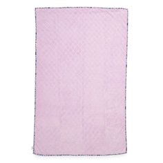 a pink blanket on a white background