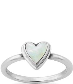 From James Avery, this ring features: A delicate sterling silver heart is set with a mother-of-pearl gemstone, creating a simple and sweet addition to any style. This James Avery ring looks great worn alone or stacked with other rings - and pairs beautifully with the Sweetheart Gemstone Earrings and Necklace.Product Specifications: Sterling silverApprox. 6.4 x 6.4 x 2.75 mm Mother of PearlAvailable in whole and half sizes James Avery Rings, Jewelry Wishlist, Mother Of Pearl Ring, Sterling Silver Jewelry Rings, Pear Ring, Thanksgiving Quotes, Earrings And Necklace, James Avery, Pearl Gemstone