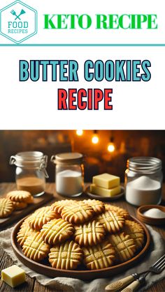 butter cookies recipe on a wooden table