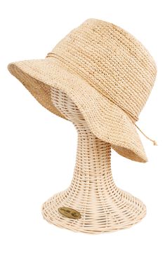 A texture-rich weave defines this low-key bucket hat fashioned from lightweight raffia for a resort-ready appeal. 2 1/2" brim Raffia Imported Raffia Bucket Hat, Bucket Hat Fashion, Packable Hat, Beach Bucket, Raffia Hat, San Diego Hat, Beach Hats, Crochet Bucket, Fashion Petite